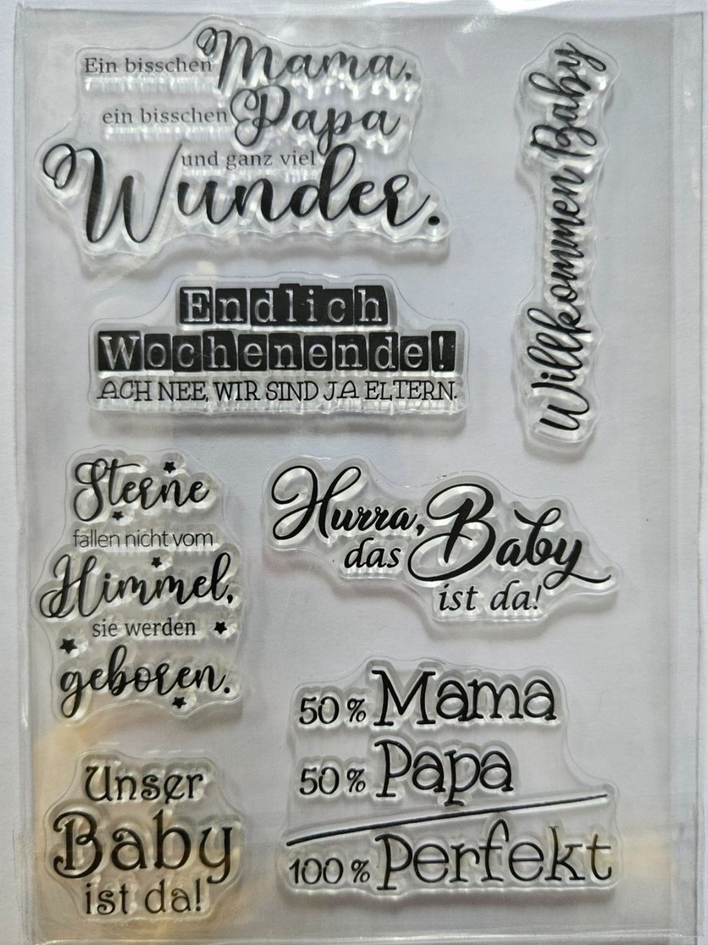Timbri: Silikonstempel Nr.764, Geburt, Baby, Texte – Nuovo e nell'imballaggio originale da Gretzenbach venduto da Fliegepilz56