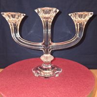Kerzenständer Kristallglas für 3 Kerzen, Vintage  🕯