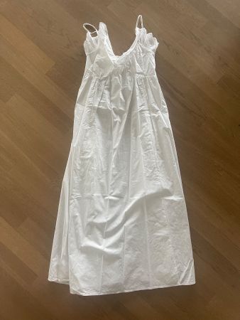 H&M kleid weiss baumwolle XS Midi länge