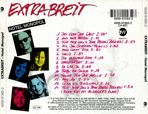 CDs: CD Extrabreit - Hotel monopol (1993) – D'occasion à Möriken AG par mineralia 1