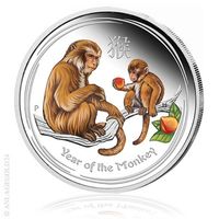 1 OZ, Silbermünze Australien, Year of the Monkey 2016