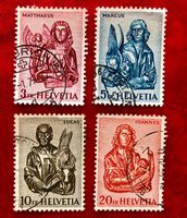Evangelisten gestempel Nr.381/ 382/ 383/ 384   