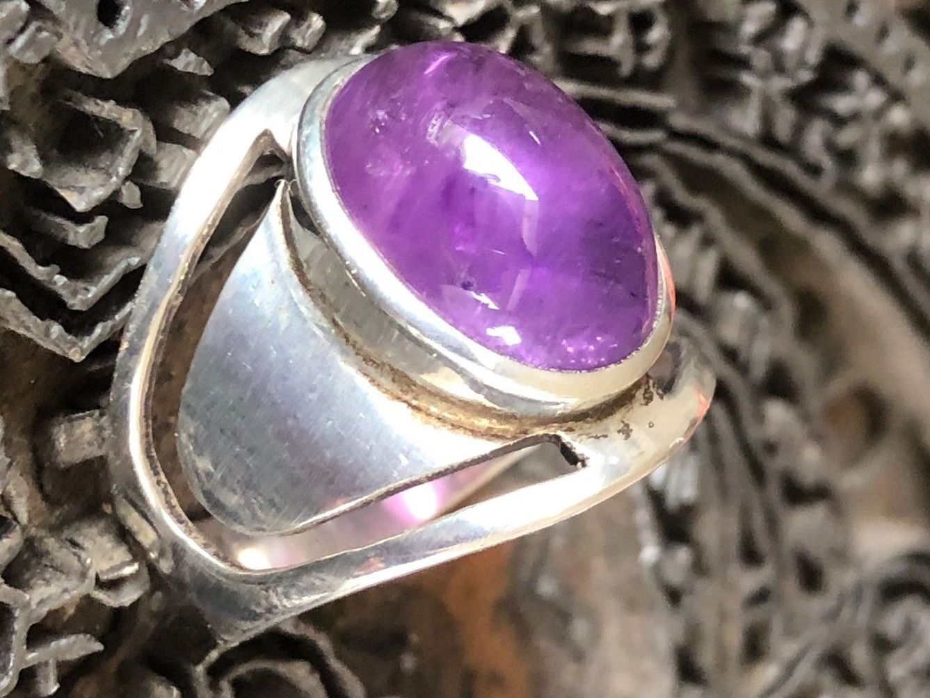 Pietre preziose: AMETHYST Cabochon Silber Ring !!! Grösse: 54 – Nuovo (secondo la descrizione) da Seftigen venduto da tigers12 1