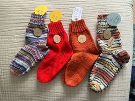 Kindersocken Gr 32/33 Fusslänge 20cm handgestrickt
