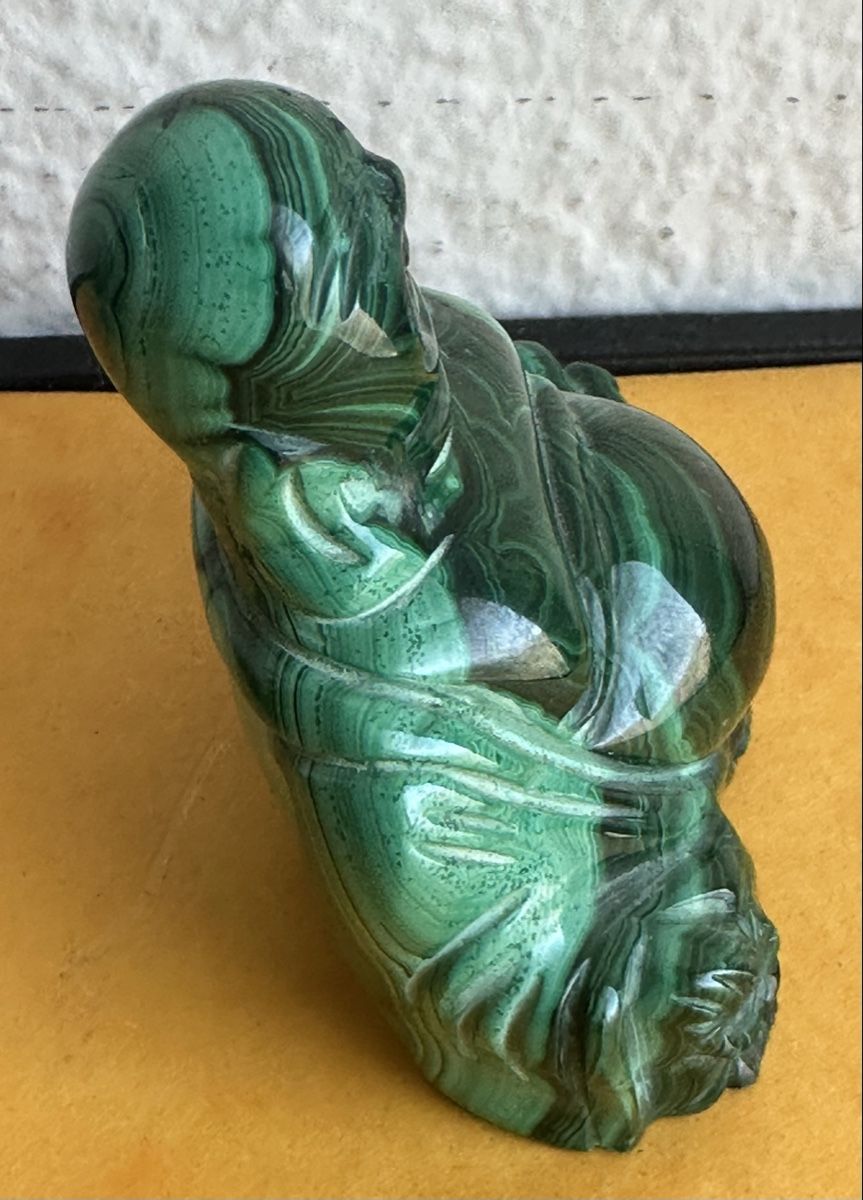 Minerali & Pietre curative: Lachender Buddha Malachit Figur 7cm , Heimdeko Geschenkidee✨ – Usato da Zürich venduto da c_d_r 1