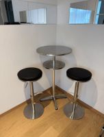 Chrom Bartisch mit Stühlen