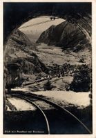 Blick ins Puschlav mit Poschiavo (Die Bernina-Bahn)