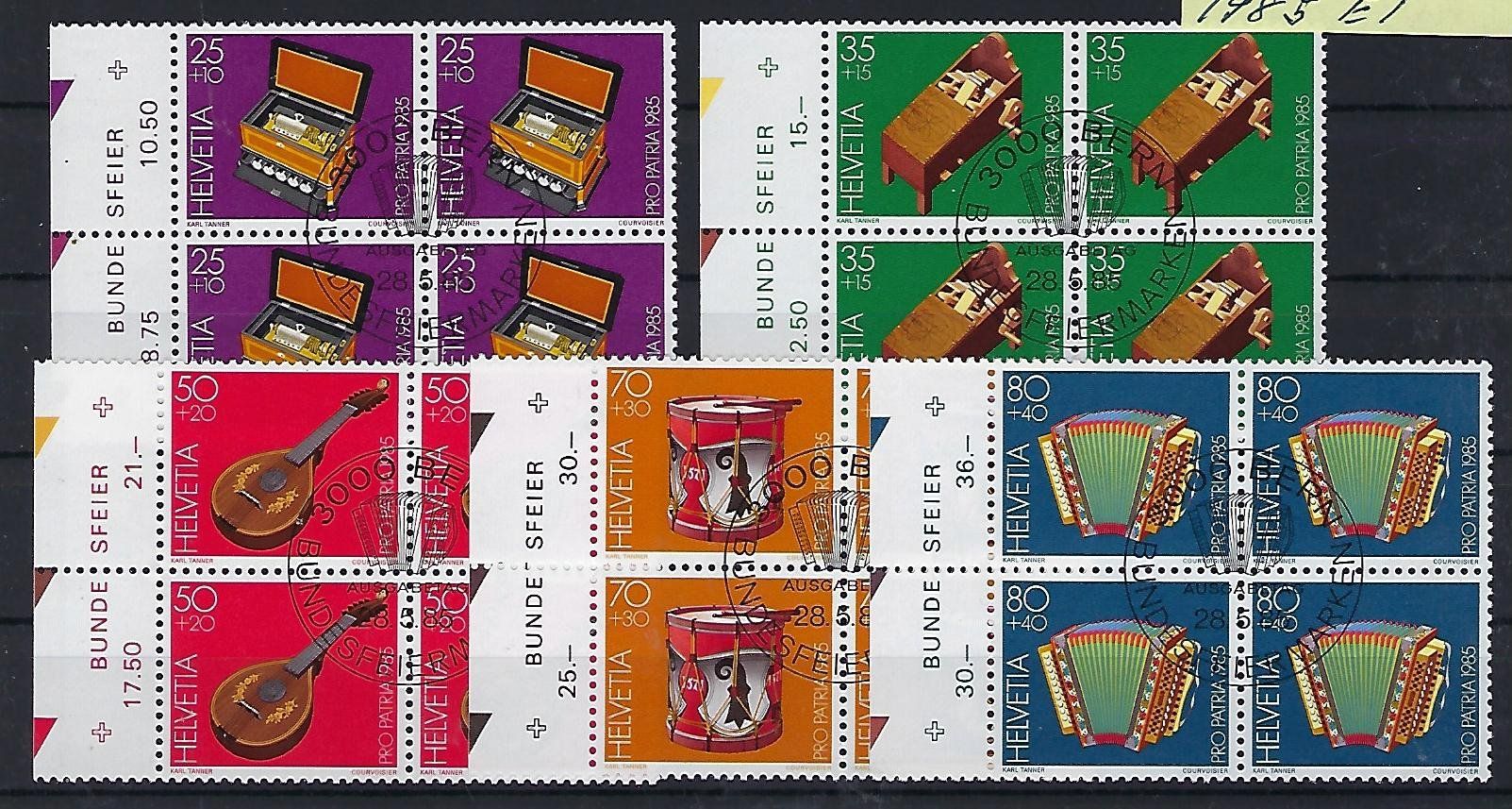 Tutti i francobolli: 1985  Pro Patria Viererblocks 14953 – Usato da Lunden venduto da Animus999