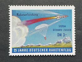 Raketen-Post BRD 1960 25 Jahre Deutscher Raketenflug