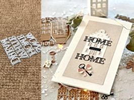 Stanzschablone Nr.721,SNOW,HOME,DREAM,WHITE(Sizzix geeignet)