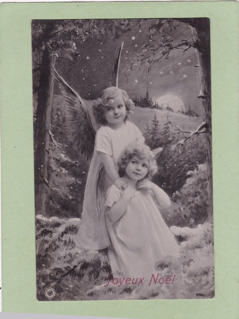 Cartoline postali: Kitsch Kinder Engel Joyeux Noël 1908 – Usato da Herisau venduto da Lisegrat2008