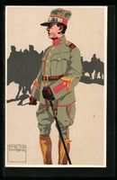 sign. Emil Huber: Schweizer Soldat mit D