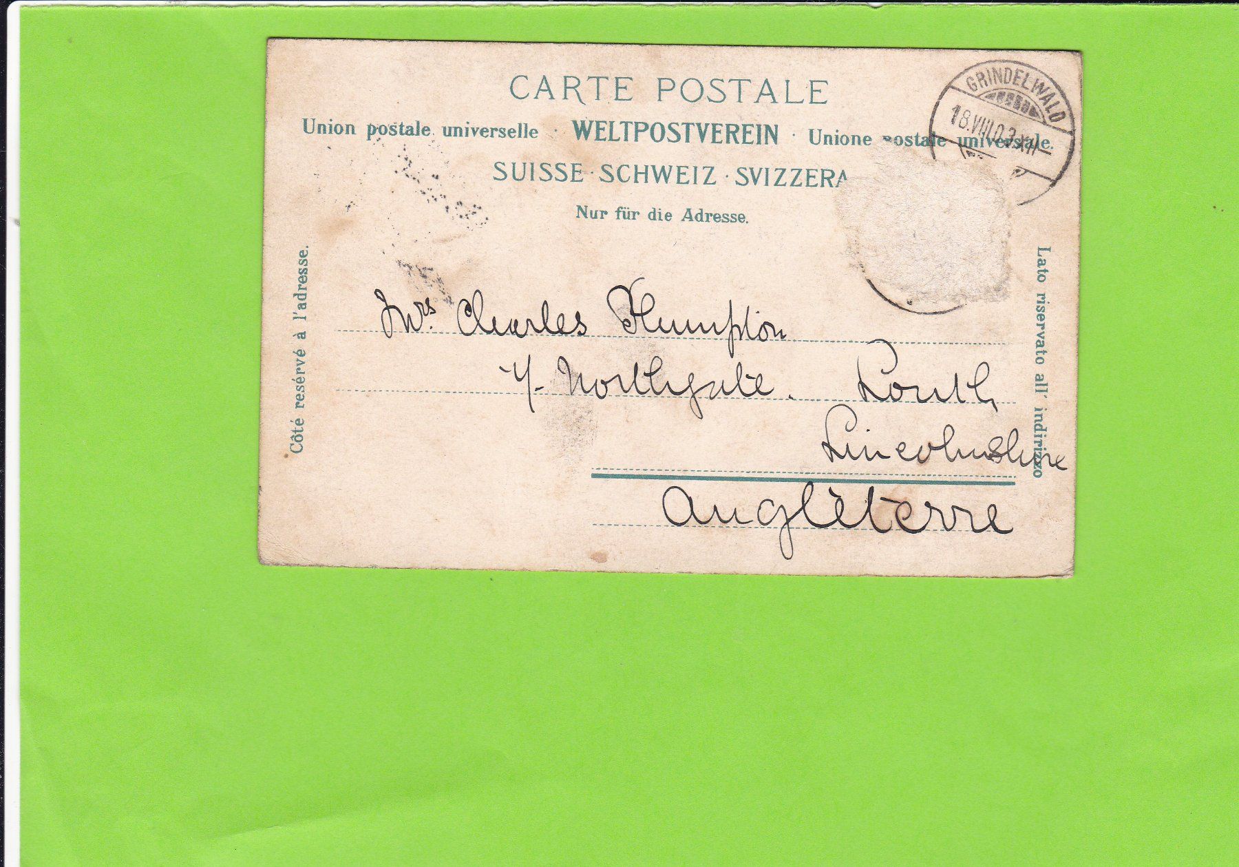 Cartoline postali: Grindelwald – Usato da St. Peterzell venduto da neckertal 1