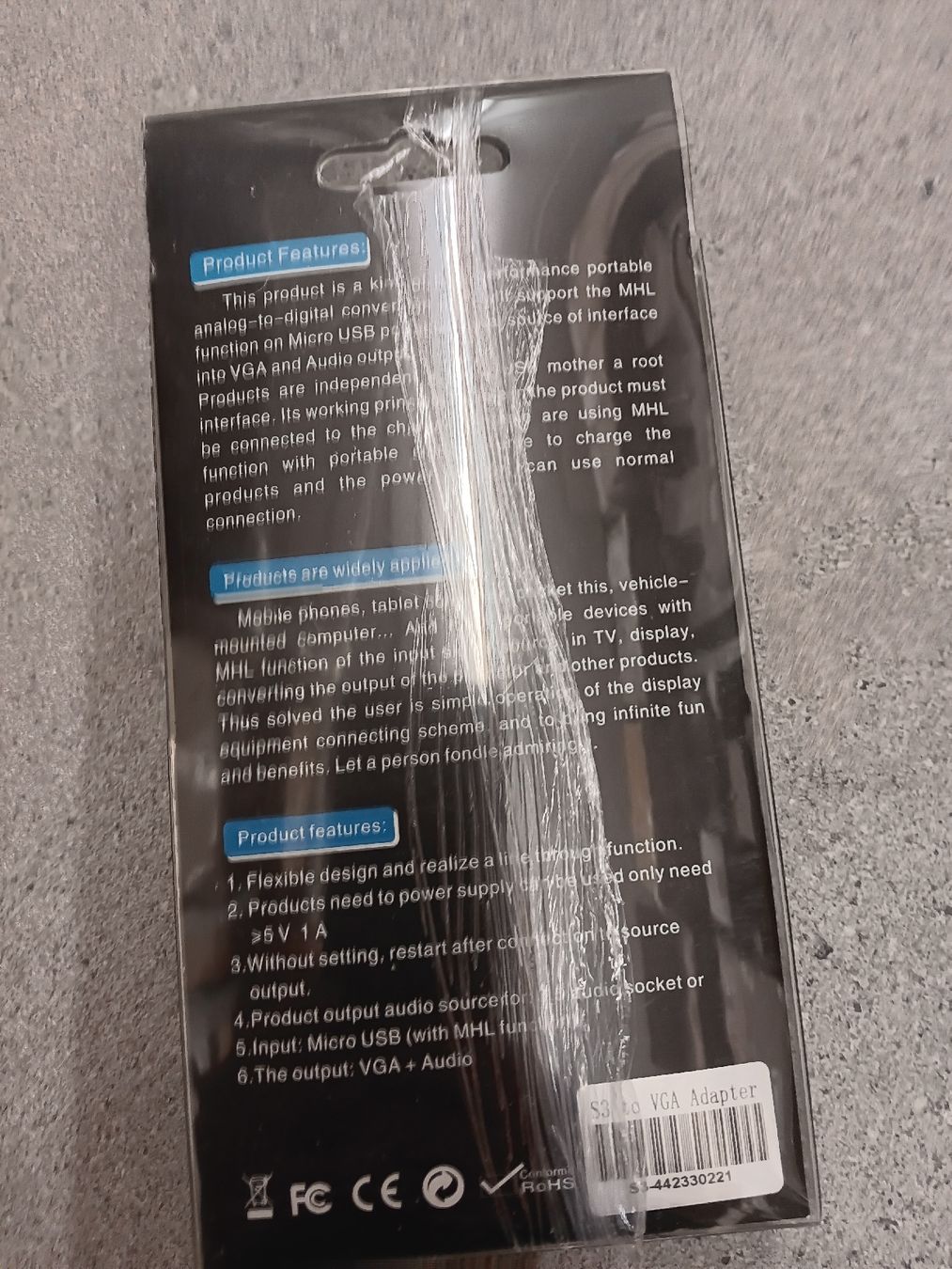 Lecteurs & Adaptateurs: Micro USB to VGA+Audio Adapter Converter Cable New – Neuf avec emballage d'origine à Ermatingen par rik4rdo 1