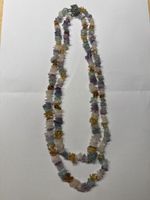 Collier pierres semi-précieuses / Doppelte Edelsteinkette