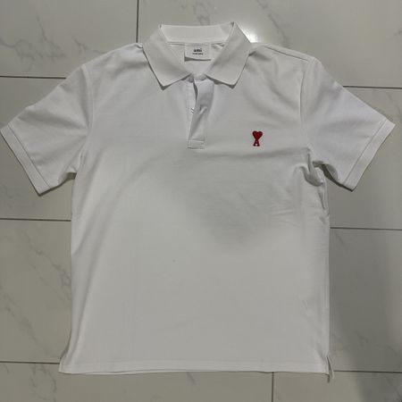 AMI Paris Poloshirt weiss Grösse L