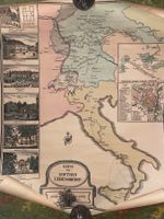 Seltene Antike Karte Goethes Lebensreise 1749-1832