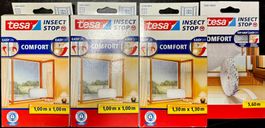 1x Tesa Fliegengitter 1.3x1,3 m, 2x 1,0x1,0 m und Klettband