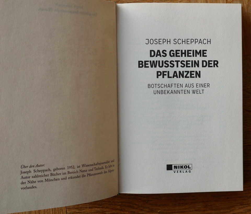 Libri: Das geheime Bewusstsein der Pflanzen, Joseph Scheppach – Nuovo (secondo la descrizione) da Basel venduto da MLIB09 1