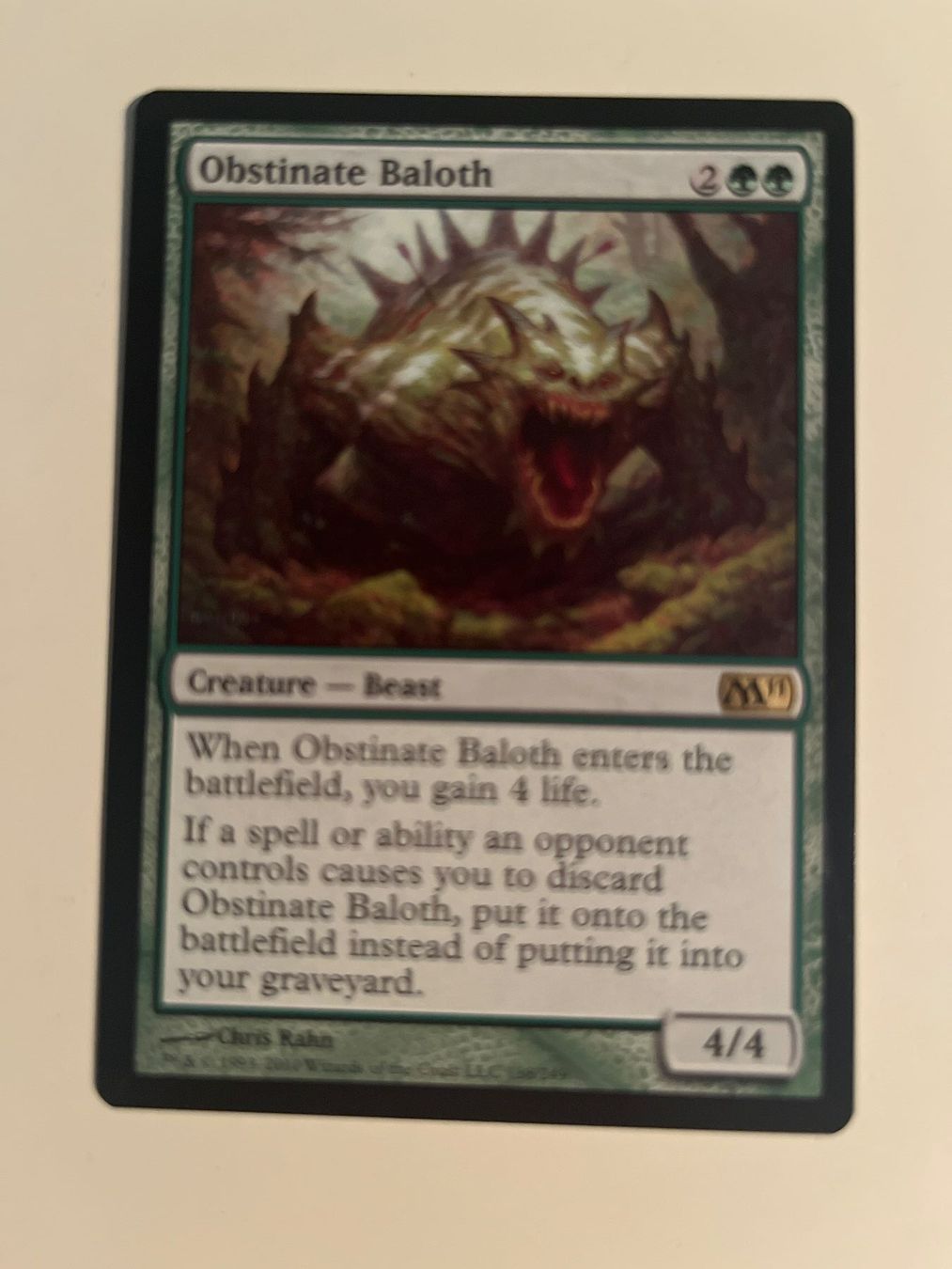Magic The Gathering Carte collezionabili: 1 x Obstinate Baloth - Magic: The Gathering - MtG – Usato da Kriens venduto da Shadi1980