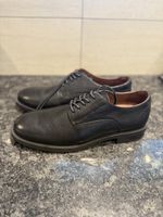 Elegante schwarze Lederhalbschuhe von Tommy Hilfiger, Gr. 45