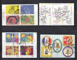 1996-2002  4 Sätze aus M.Heft  ERSTTAG gestempelt  SBK 45Fr.