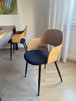 Stuhl Holz Esszimmerstuhl dunkel Sitz 4 Stueck