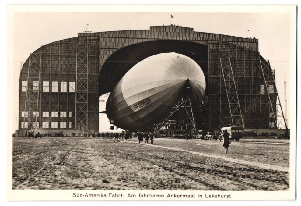 Fotografie & Manifesti: Fotografie Ansicht Lakehurst, Zeppelin G – Usato da Berlin venduto da bartko-reher