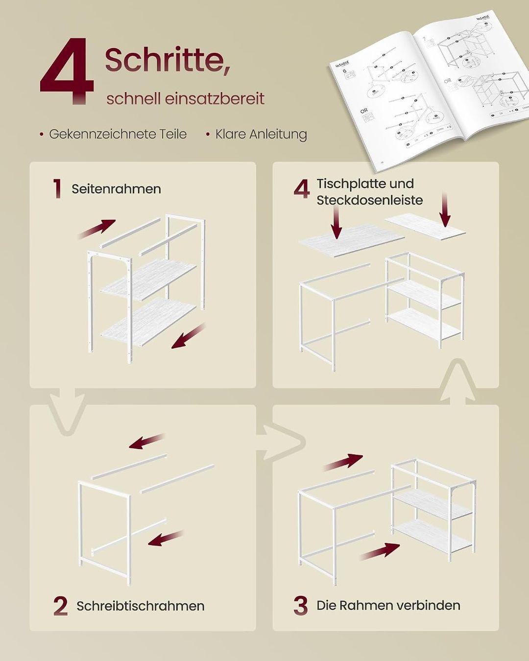 Schreibtische: Eckschreibtisch L-Form 110x80 cm Computertisch – Neu und originalverpackt aus Neuhausen am Rheinfall von HugoVerkauft 6
