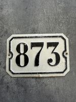 Hausnummer 873 Metall antik guter Zustand