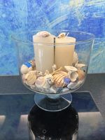 Glasi Hergiswil Stranddeko Maritim Deko Kerzen Muscheln Pool