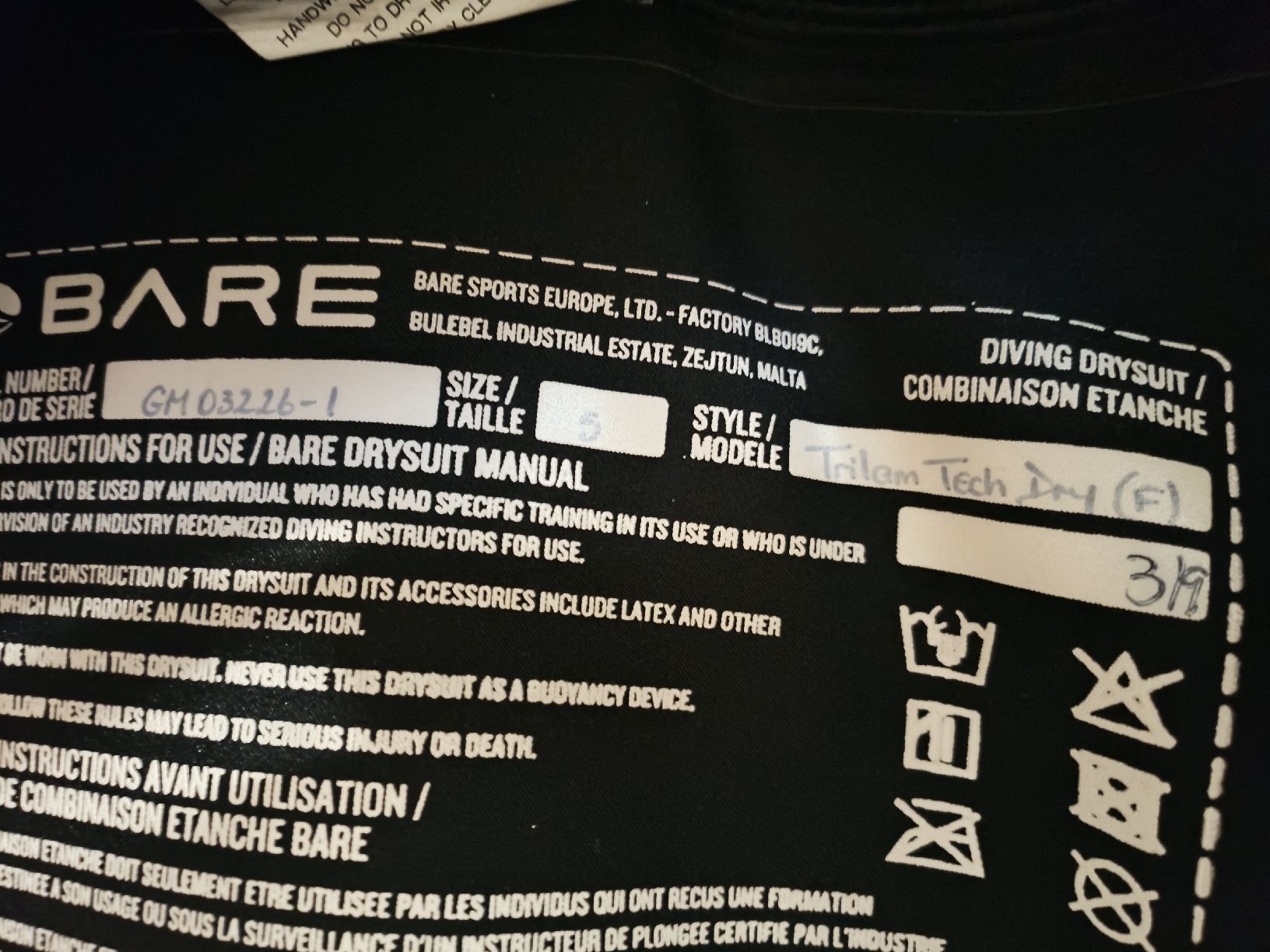 Mute per immersioni: Bare Trilam Dry Tech – Usato da Galmiz venduto da Galou 4