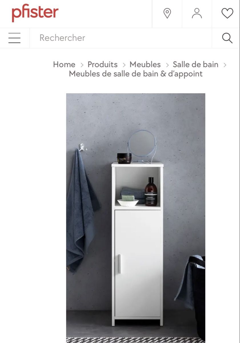 Pfister Schränke: White Bathroom Cabinet - 2 piece – Gebraucht aus Adliswil von Sale12