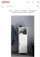 White Bathroom Cabinet - 2 piece