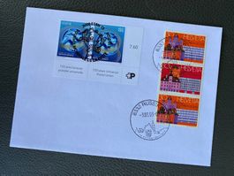100 +150 Jahre Weltpostverein  UPU mit Tab ZN 551+ 552   3er