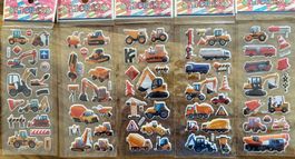 5x Sticker Bagger / Baustelle / Fahrzeuge