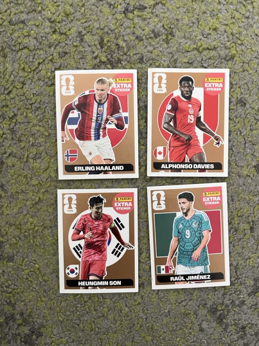 Panini Carte collezionabili: 4 Panini Extra Sticker Set Bronze Haaland Davies Jimenez Son – Nuovo (secondo la descrizione) da Stäfa venduto da greety1981