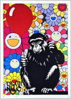Death NYC Ltd Ed Pop Art Druck " Murakami Banksy Balloon Ape