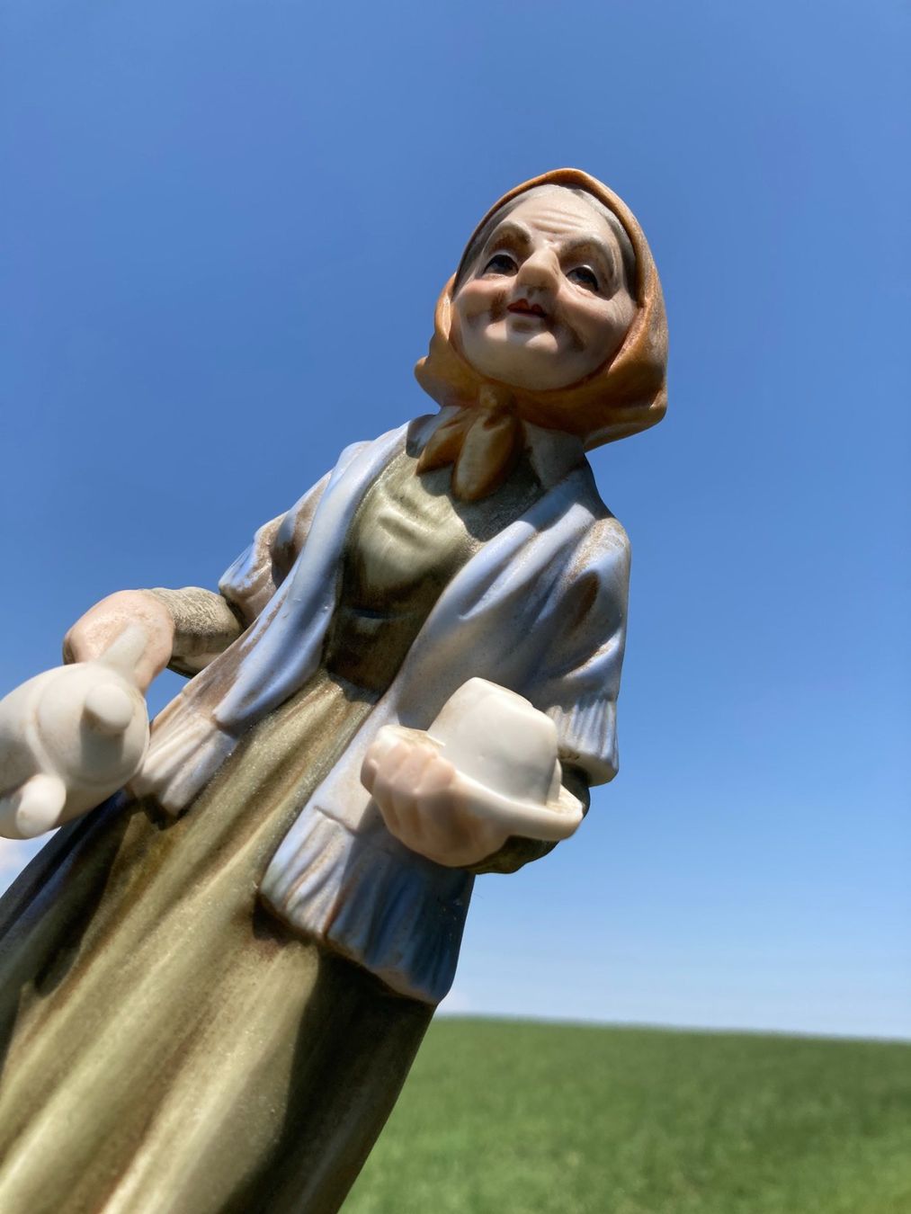 Statuette: FIGUR  Keramik  Bäuerin  Grossmutter – Usato da Subingen venduto da ArtBead 5