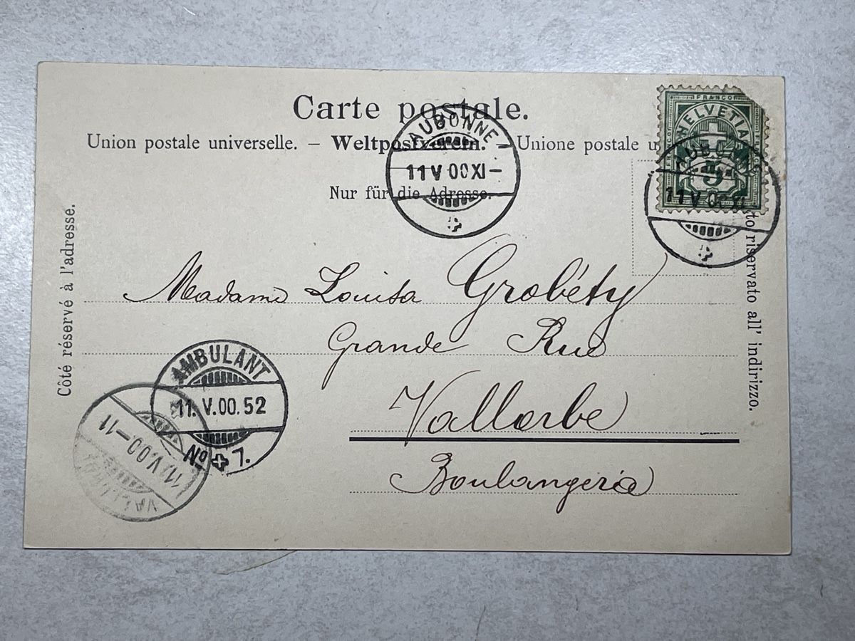 Cartoline postali: Nyon, 1900 – Usato da Strengelbach venduto da Aschatan5 1