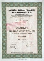 Soc. de Gestions Financière et de Placements SA, Genève 1949