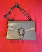 Neuwertig! Elegante Leder Handtasche mit Kette 🩶