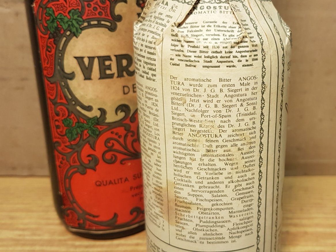 Spirituosen: 2 uralte seltene Fl. Apéro / Liqueur, ca. 50/60's. – Neu (gemäss Beschreibung) aus Schöftland von Topdeal4 5