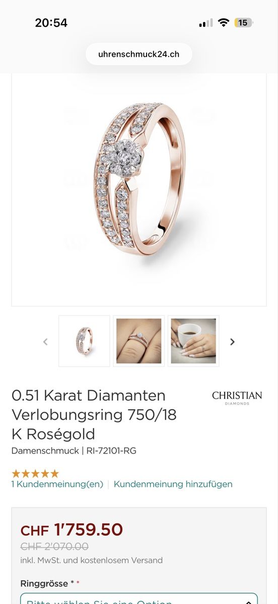 Anelli: Diamanten Verlobungsring – Nuovo (secondo la descrizione) da Erlinsbach SO venduto da Conzese 4