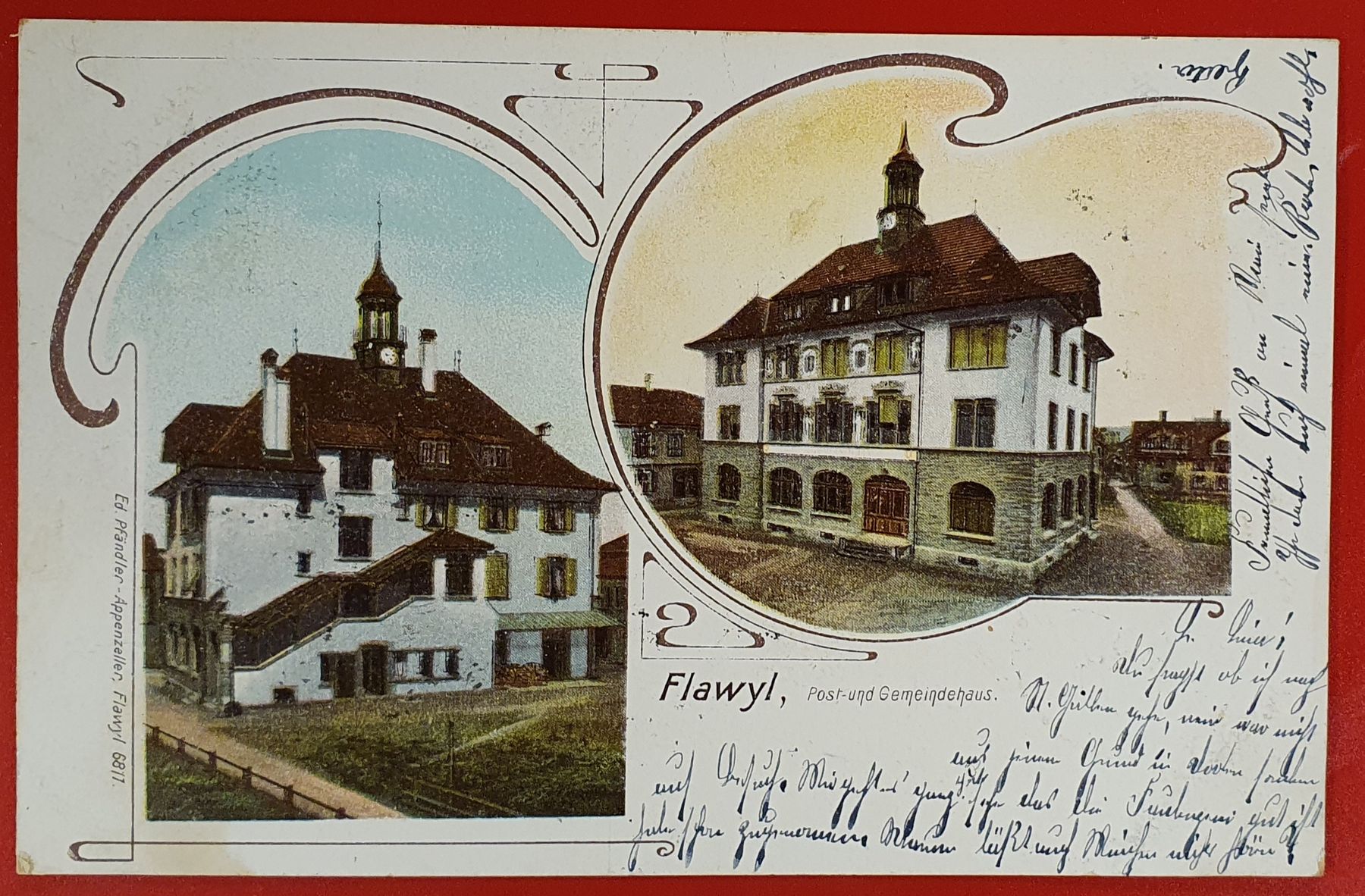 Cartoline postali: Flawil 1902 - Post und Gemeindehaus – Usato da Kreuzlingen venduto da Rschweiz1