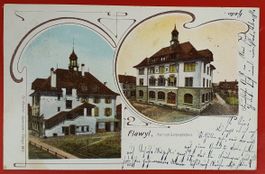 Flawil 1902 - Post und Gemeindehaus