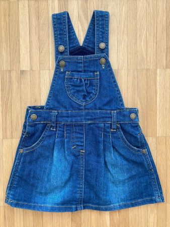 Cooler Jeans-Latzrock / Latzkleid, Gr. 74 (9M) 🧡💗