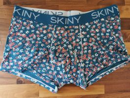 Skiny; türikis Boxershorts / Unterwäsche mit Blümchen Gr. XL
