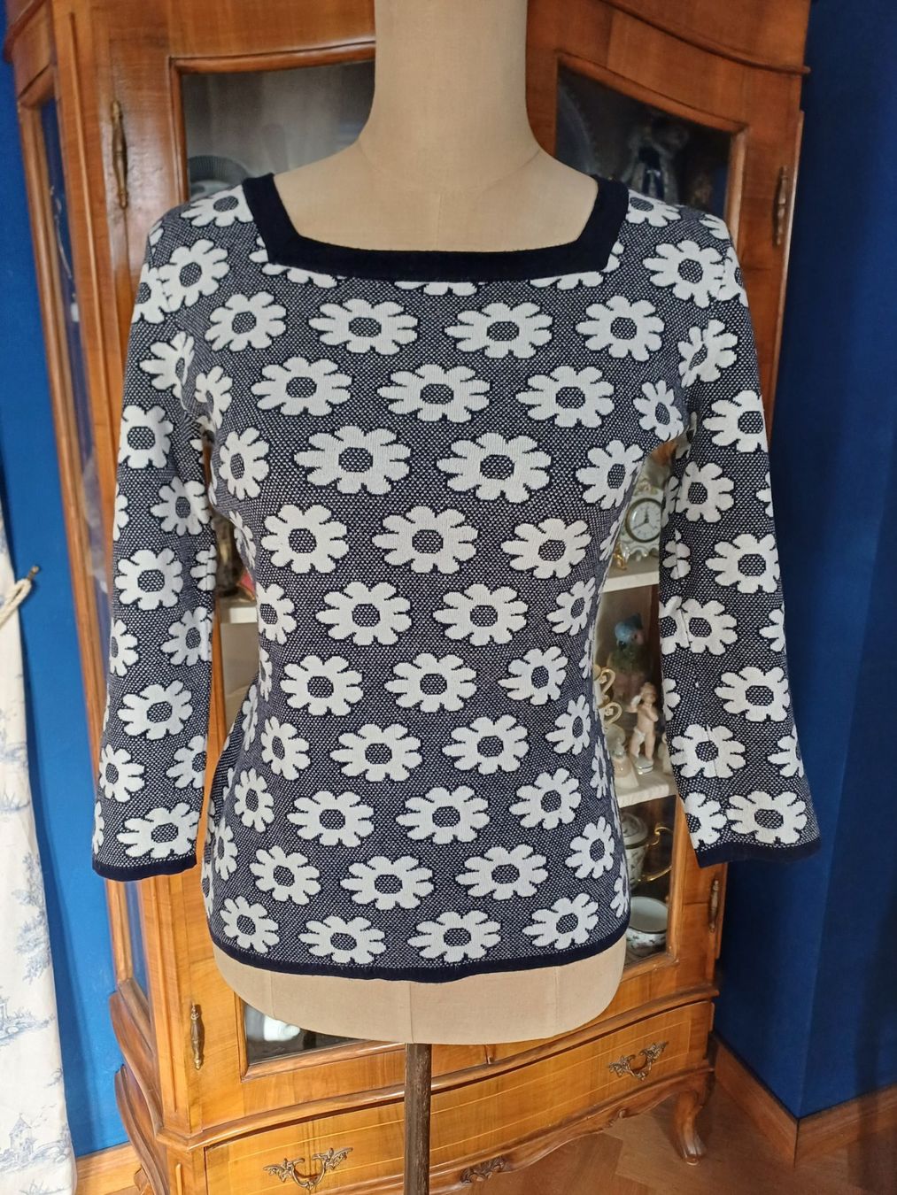 Maglioni & Felpe: Pullover Gr.S blau-weiss, 3/4 Ärmel – Usato da Romanshorn venduto da Hanibal424