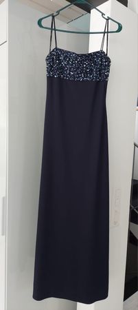 Langes Abendkleid mit Satin-Schal, US 6 (EU 36-38)